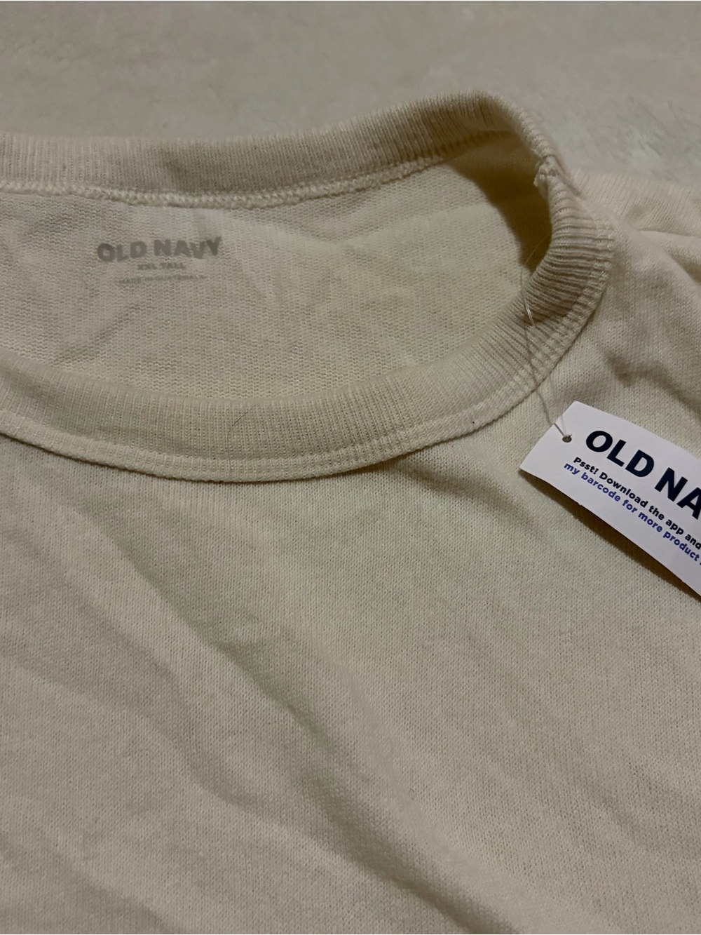 Old Navy Neutral/Tan Crewneck Short-Sleeve Tee